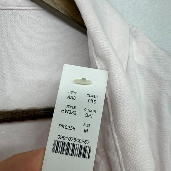 J Crew Polo Shirt men's medium Light pink Solid Sueded Jersey Oarsman Solid NEW - Picture 9 of 10